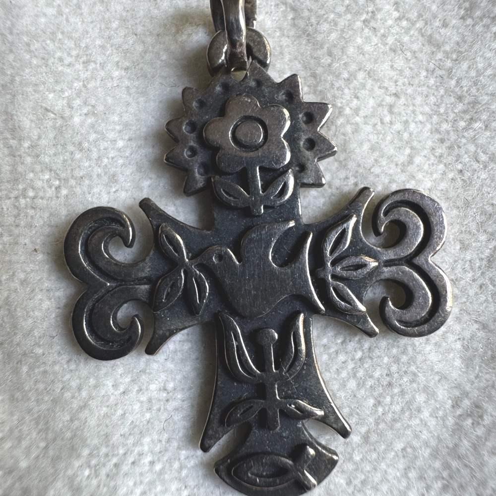 James Avery Retired Intricate Silver Cross Pendant Christian Hope La Primavera